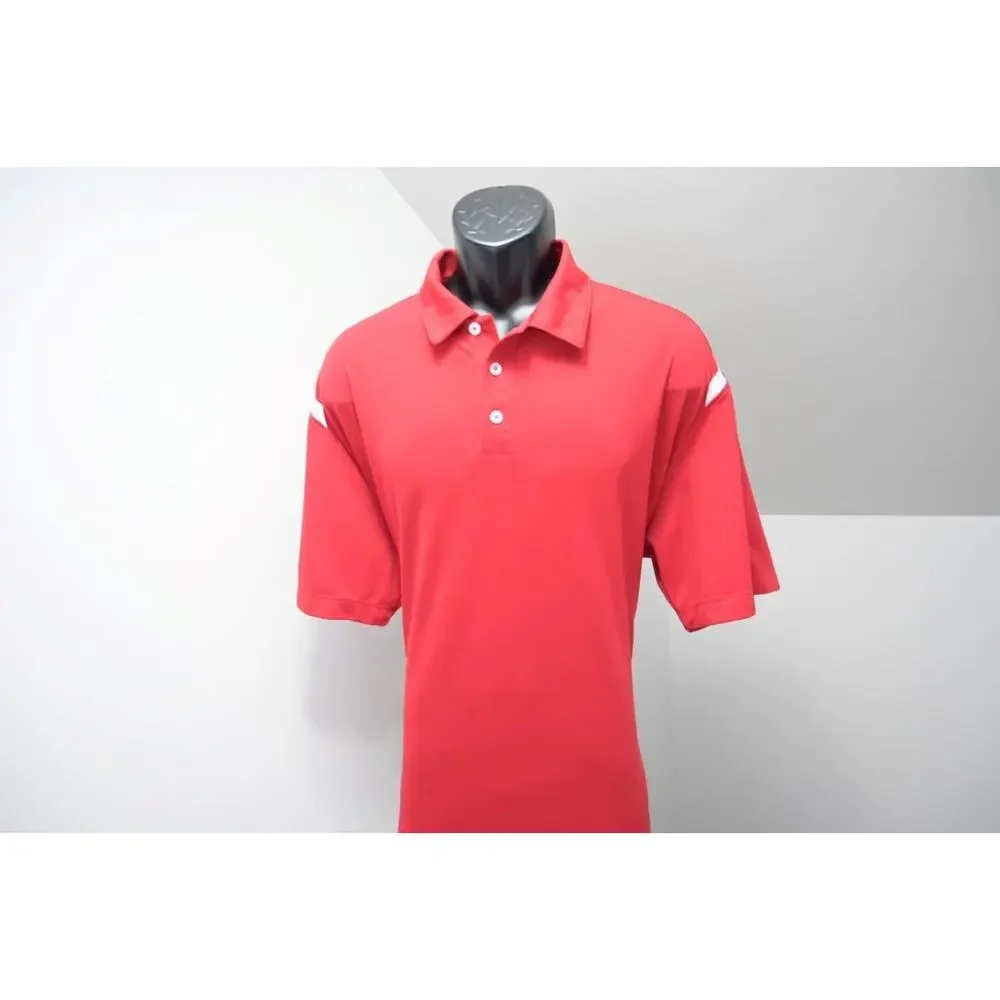 Nike Golf Polo Dri‎ Fit Performance Red Athletic Golf Shirt Mens Size XL